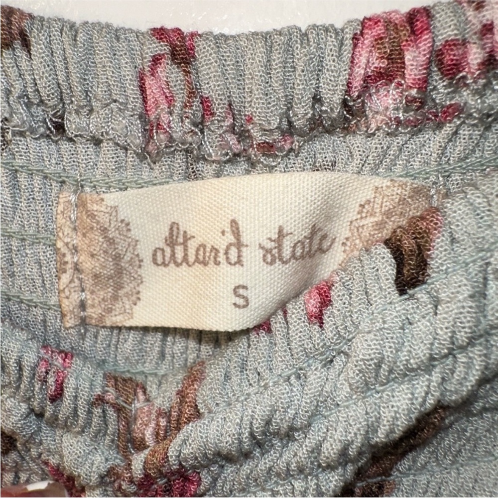 Altar'd State Sage Mini Dress with Vintage Mauve Floral Print - Picture 9 of 9